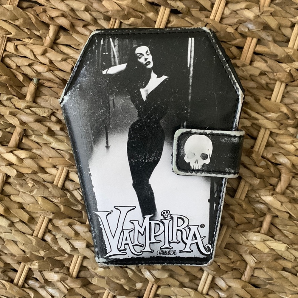 A well used Vampira Coffin Wallet